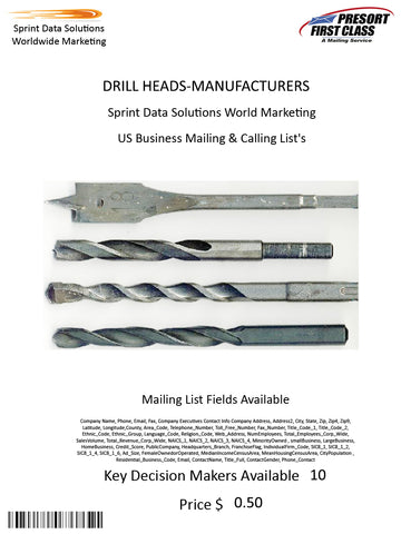 DRILL HEADS-MANUFACTURERS