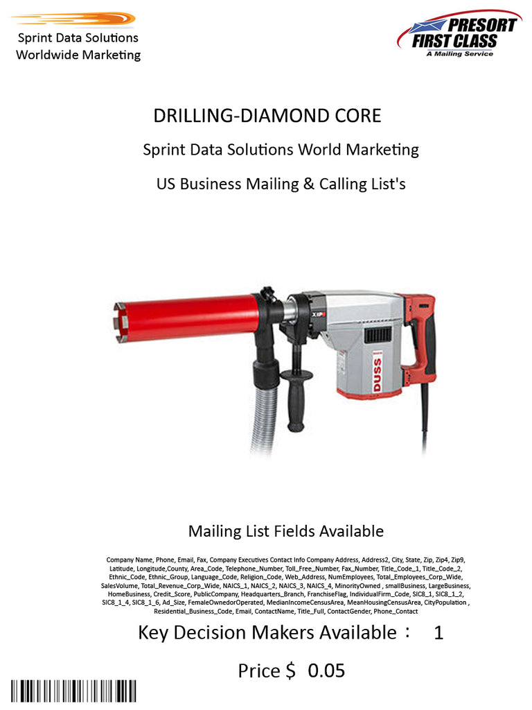 DRILLING-DIAMOND CORE