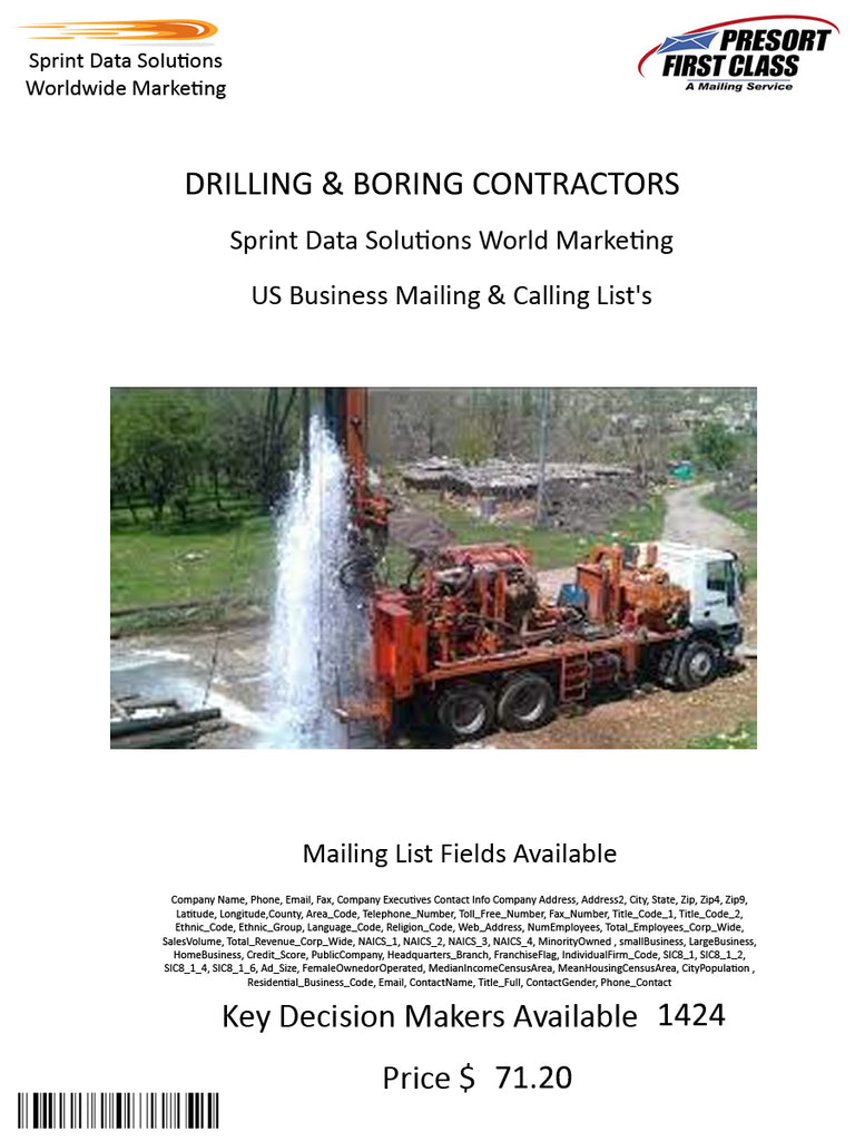 DRILLING & BORING CONTRACTORS