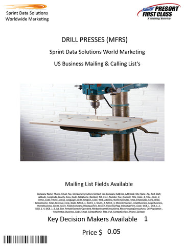 DRILL PRESSES (MFRS)