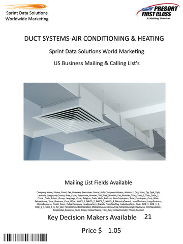 DUCT SYSTEMS-AIR CONDITIONING & HEATING