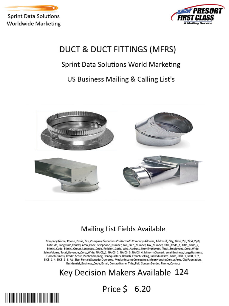 DUCT & DUCT FITTINGS (MFRS)