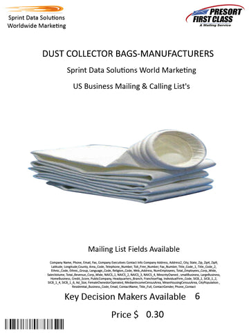 DUST COLLECTOR BAGS-MANUFACTURERS