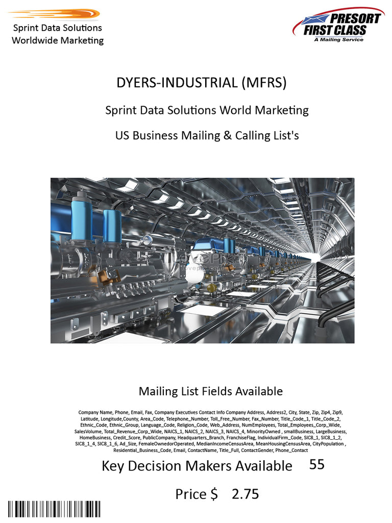 DYERS-INDUSTRIAL (MFRS)