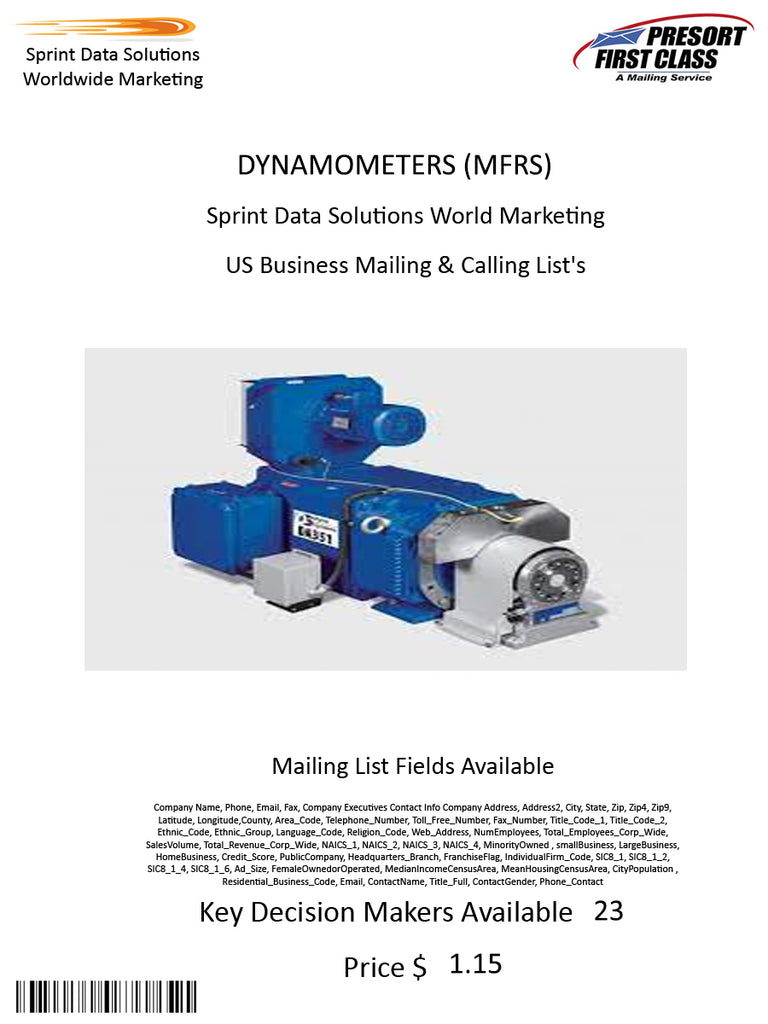 DYNAMOMETERS (MFRS)