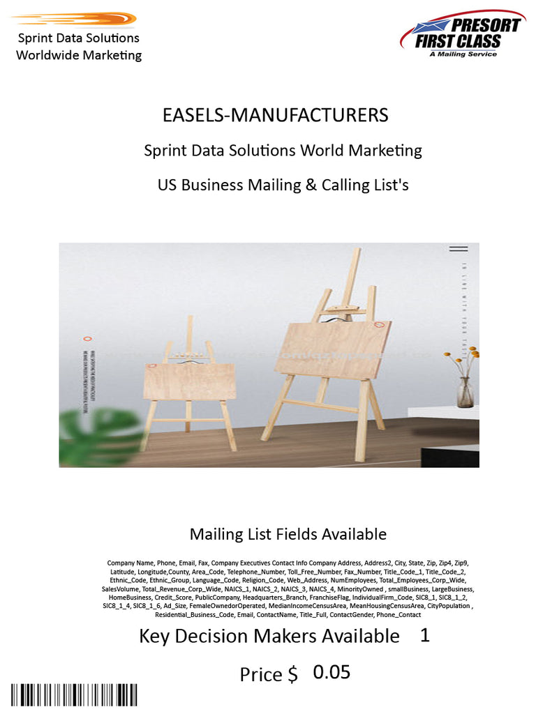 EASELS-MANUFACTURERS