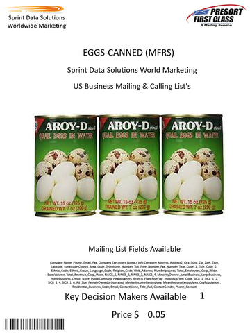 EGGS-CANNED (MFRS)