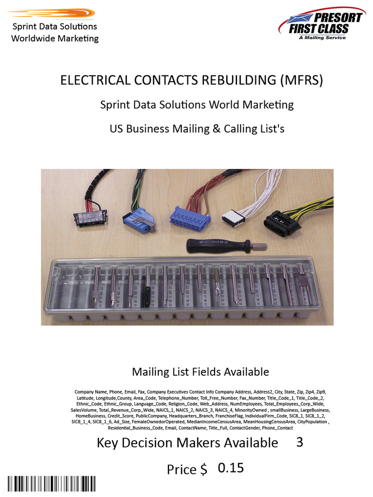 ELECTRICAL CONTACTS REBUILDING (MFRS)