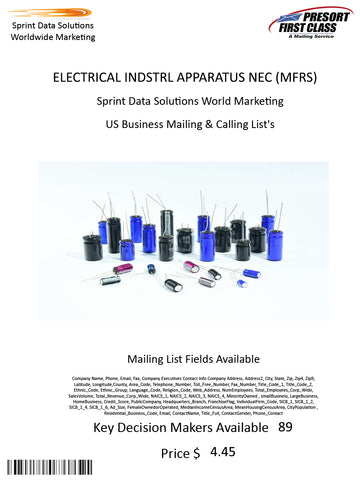 ELECTRICAL INDSTRL APPARATUS NEC (MFRS)