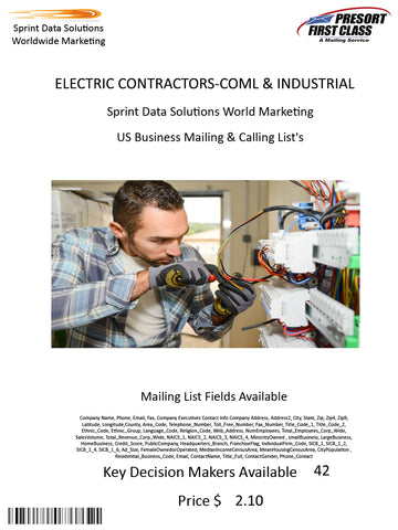 ELECTRIC CONTRACTORS-COML & INDUSTRIAL