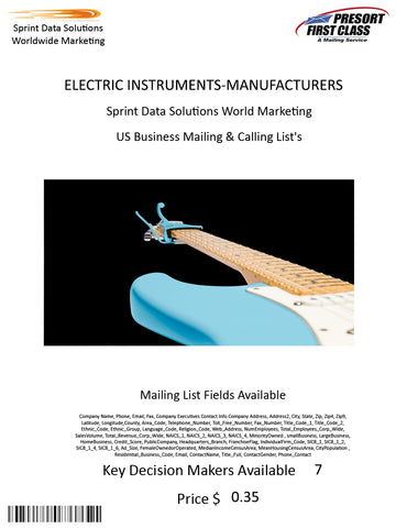 ELECTRIC INSTRUMENTS-MANUFACTURERS