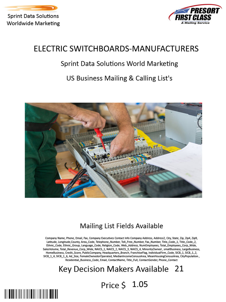 ELECTRIC SWITCHBOARDS-MANUFACTURERS