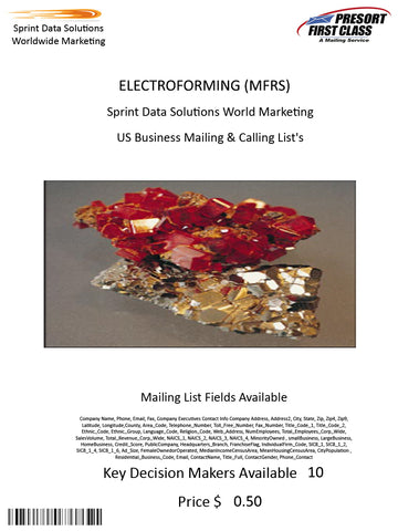 ELECTROFORMING (MFRS)