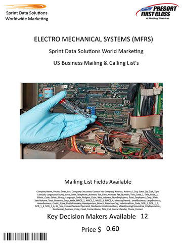 ELECTRO MECHANICAL SYSTEMS (MFRS)