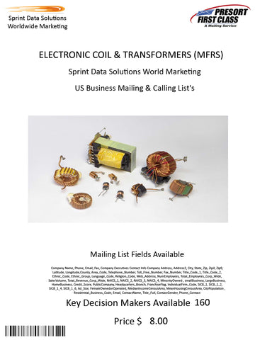 ELECTRONIC COIL & TRANSFORMERS (MFRS)