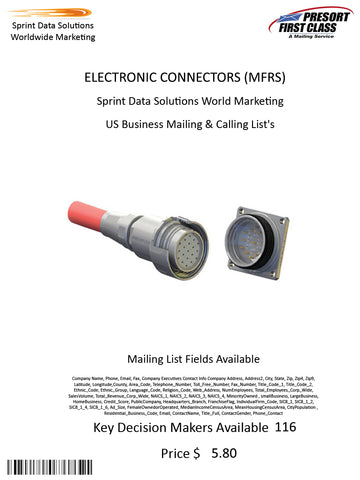 ELECTRONIC CONNECTORS (MFRS)