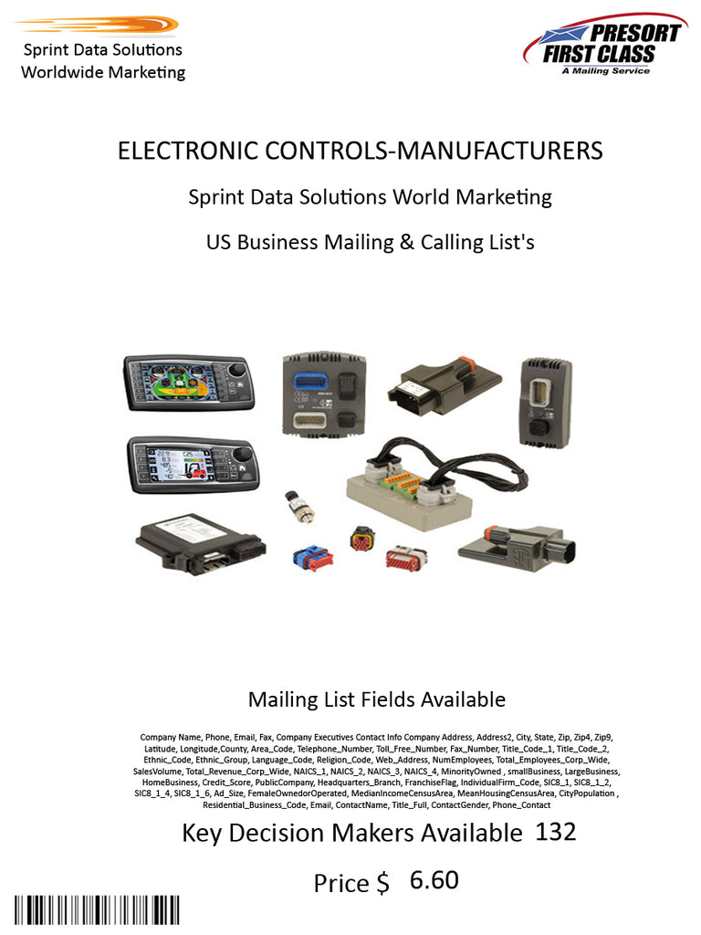 ELECTRONIC CONTROLS-MANUFACTURERS