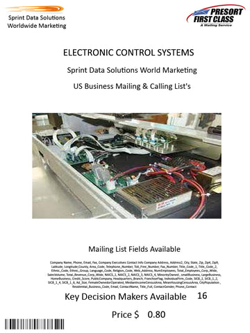 ELECTRONIC CONTROL SYSTEMS