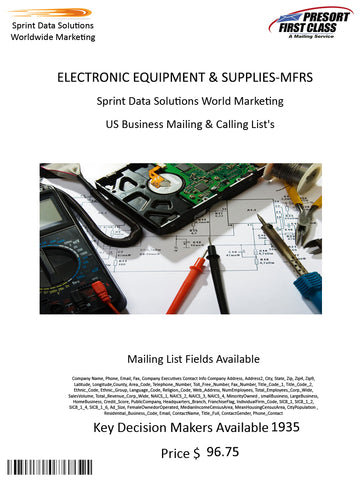 ELECTRONIC EQUIPMENT & SUPPLIES-MFRS