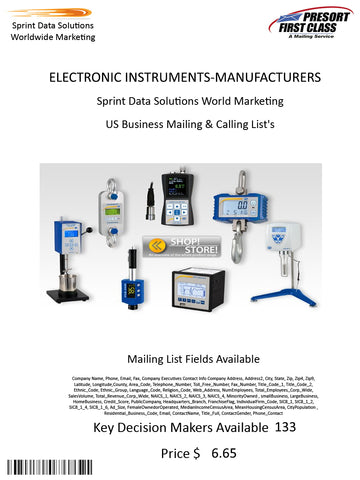 ELECTRONIC INSTRUMENTS-MANUFACTURERS