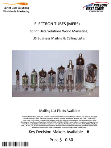 ELECTRON TUBES (MFRS)