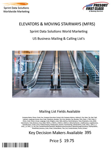 ELEVATORS & MOVING STAIRWAYS (MFRS)