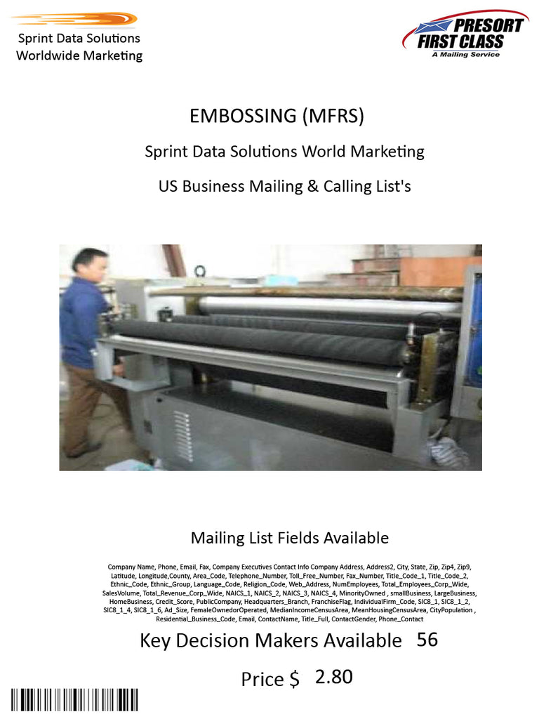 EMBOSSING (MFRS)