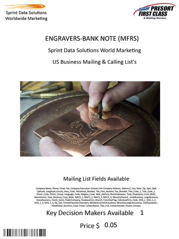 ENGRAVERS-BANK NOTE (MFRS)