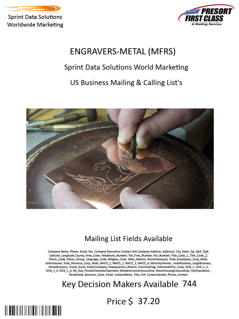 ENGRAVERS-METAL (MFRS)