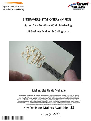 ENGRAVERS-STATIONERY (MFRS)