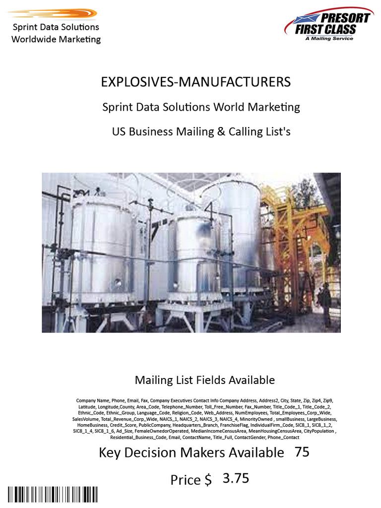 EXPLOSIVES-MANUFACTURERS