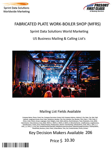 FABRICATED PLATE WORK-BOILER SHOP (MFRS)