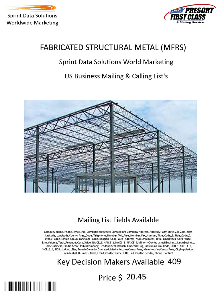 FABRICATED STRUCTURAL METAL (MFRS)