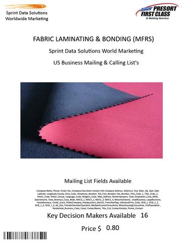 FABRIC LAMINATING & BONDING (MFRS)