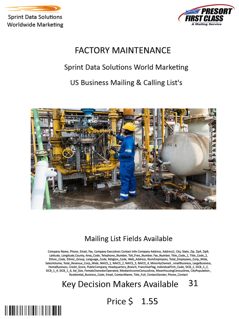 FACTORY MAINTENANCE