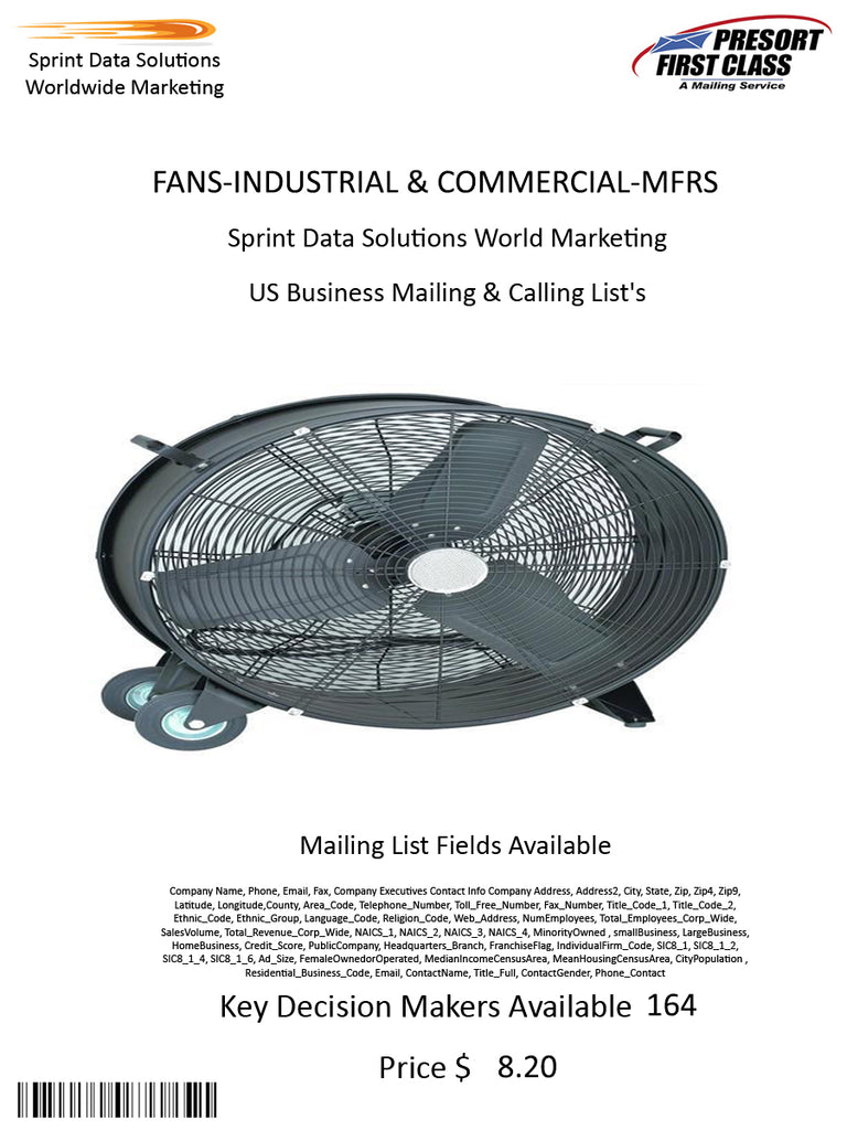 FANS-INDUSTRIAL & COMMERCIAL-MFRS