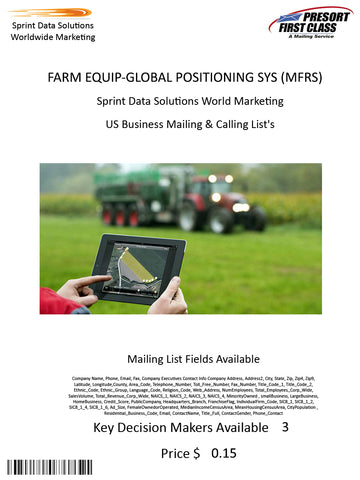 FARM EQUIP-GLOBAL POSITIONING SYS (MFRS)