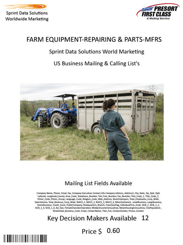 FARM EQUIPMENT-REPAIRING & PARTS-MFRS