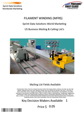 FILAMENT WINDING (MFRS)