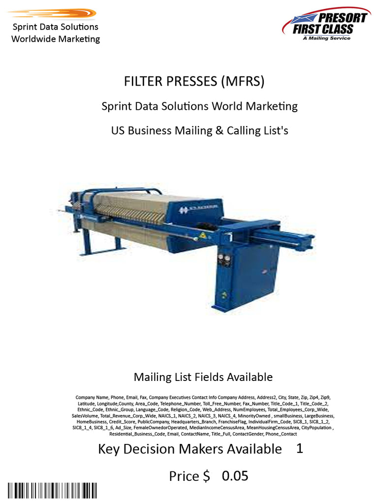 FILTER PRESSES (MFRS)