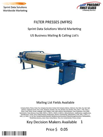 FILTER PRESSES (MFRS)