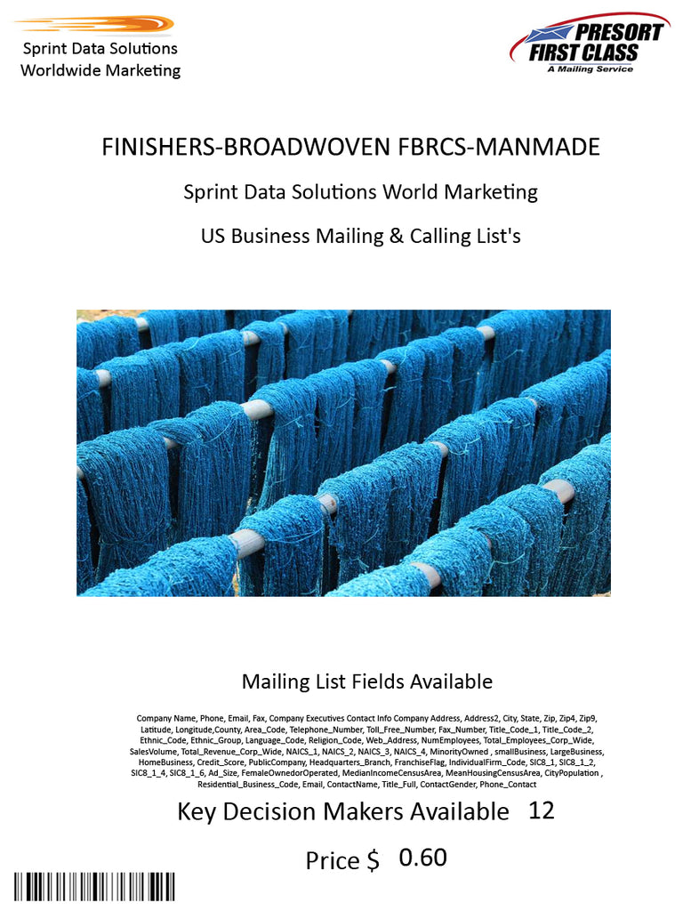 FINISHERS-BROADWOVEN FBRCS-MANMADE