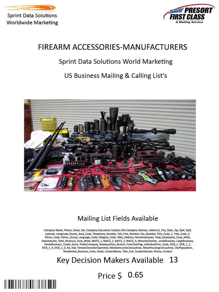 FIREARM ACCESSORIES-MANUFACTURERS