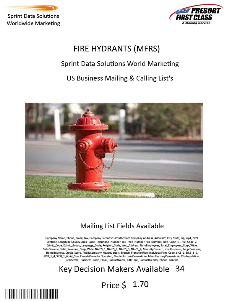 FIRE HYDRANTS (MFRS)