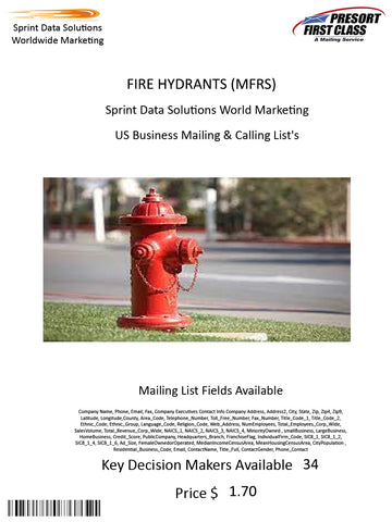 FIRE HYDRANTS (MFRS)