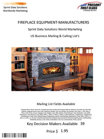 FIREPLACE EQUIPMENT-MANUFACTURERS