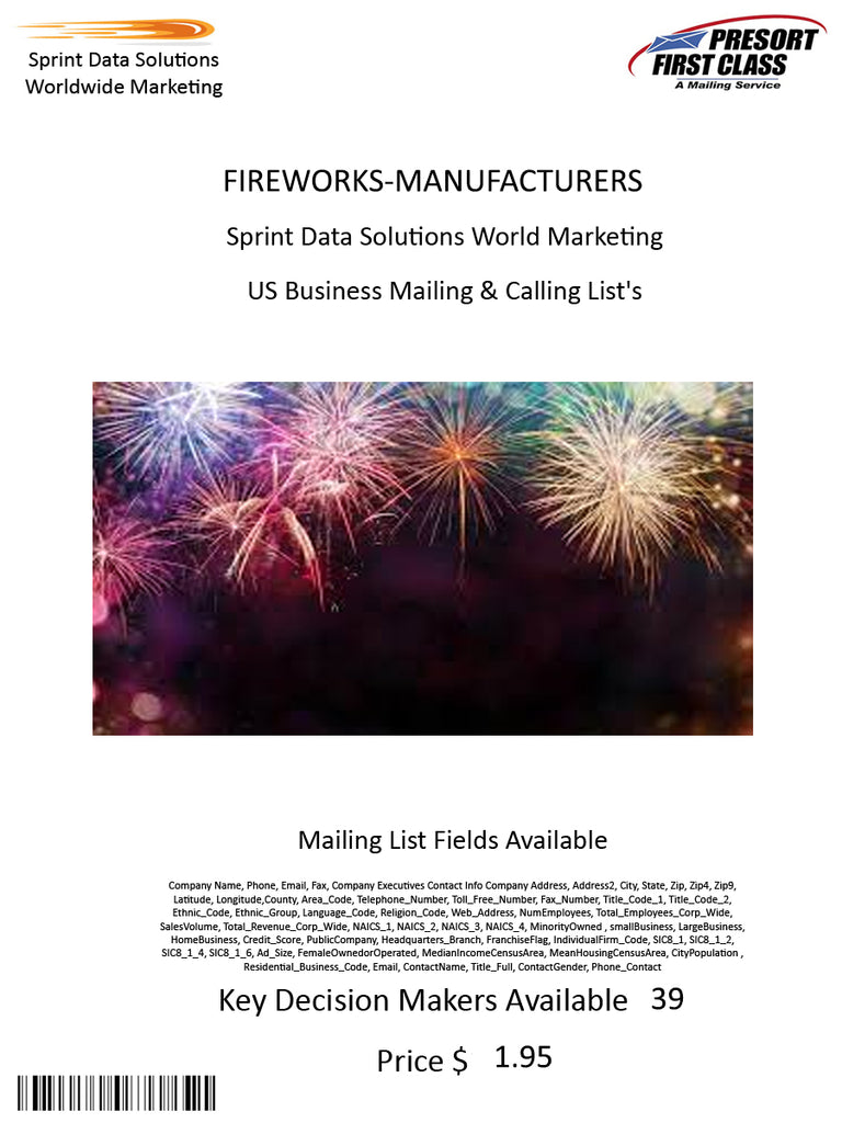 FIREWORKS-MANUFACTURERS