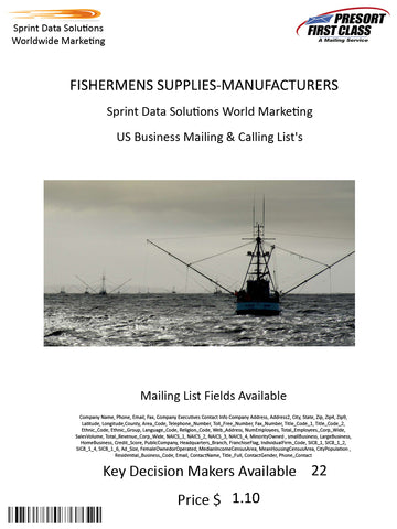 FISHERMENS SUPPLIES-MANUFACTURERS