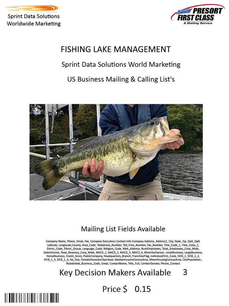 FISHING LAKE MANAGEMENT