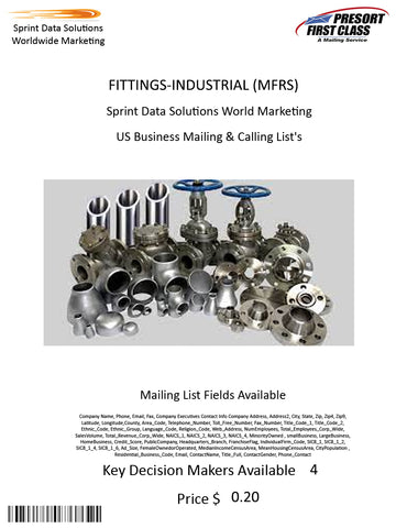 FITTINGS-INDUSTRIAL (MFRS)